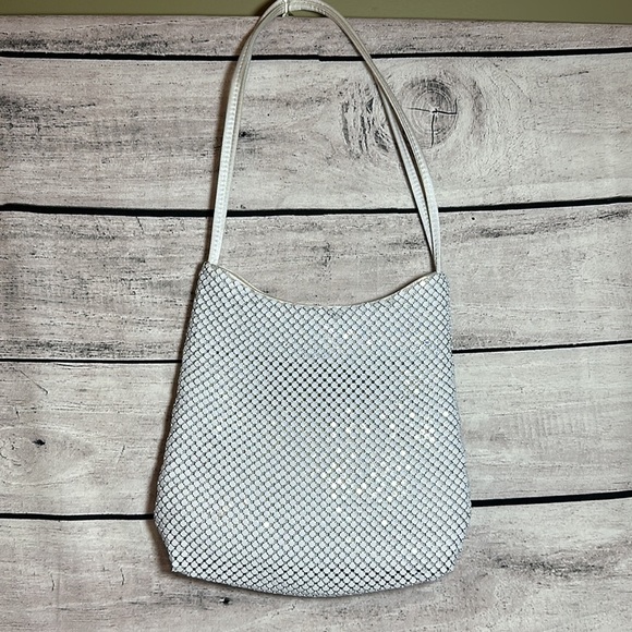 Vintage White Mesh Evening Purse‎ - Picture 1 of 3